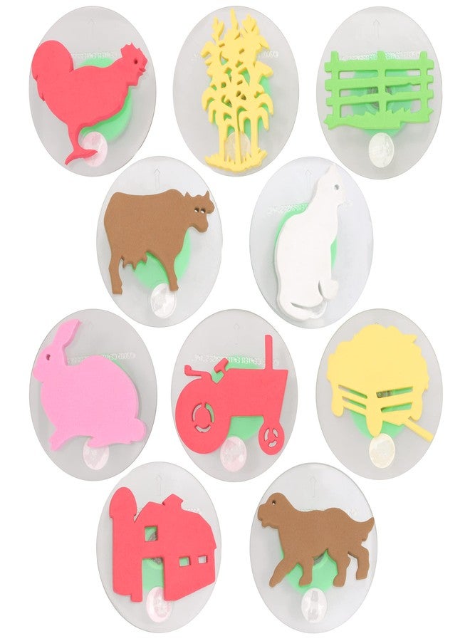 READY 2 LEARN Giant Stampers - Farm Adventure - Set of 10 - Easy to Hold Foam Stamps for Kids - Arts and Crafts Stamps for Displays, Posters, Signs and DIY Projects - Image 1